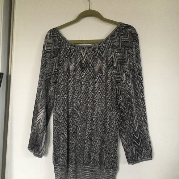 INC Sparkly Tinsel XL Light weight holiday sweater - Picture 7 of 8